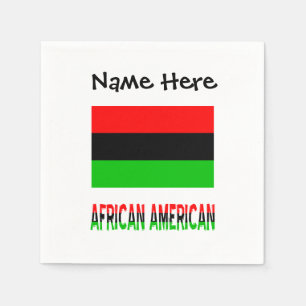 African Diaspora or American Flag Black Personal Napkins