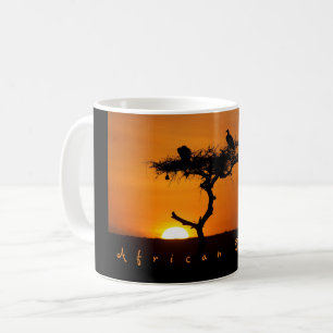 African Dream sunset romantic photo with text Coffee Mug