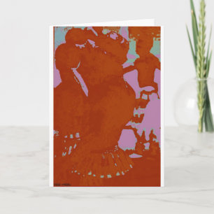 African Drummers-Tribal ArtBlank Greeting Card