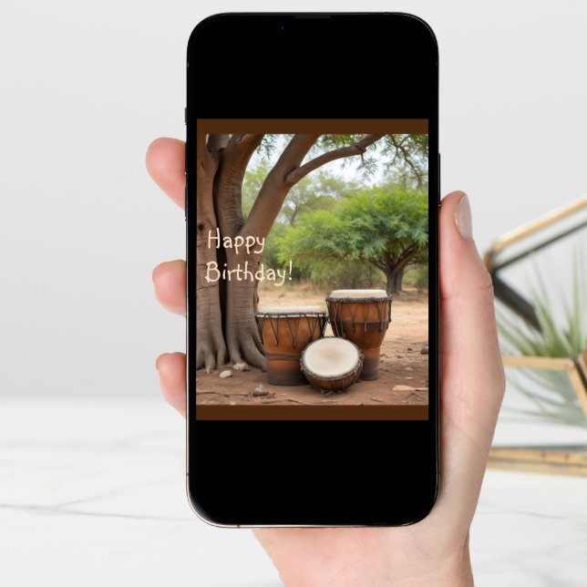 African Drums Card (Front Digital)