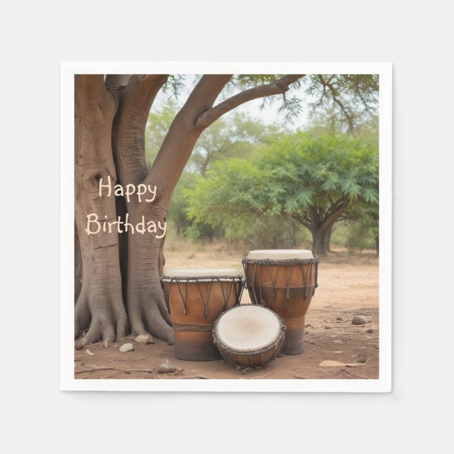 African Drums Napkins (Front)