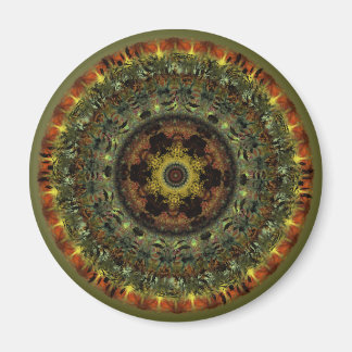 African Dusk Mandala fridge magnet