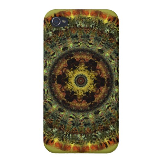 African Dusk Mandala iPhone 4 case (Back)
