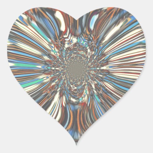 African Edgy Urban Fantastic Lovely Design Colors Heart Sticker