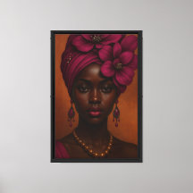 African Elegance Canvas Print Portrait