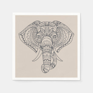 African elephant African theme dinner party Napkins