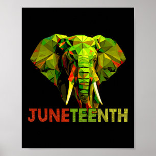 African Elephant Art Freedom Black History  Poster