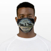 African Elephant Art Print Adult Cloth Face Mask (Worn)