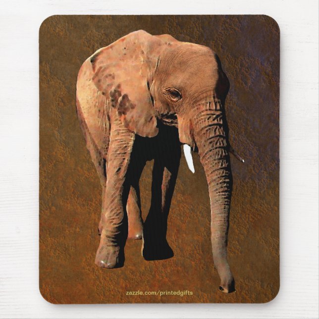 African Elephant Big Five Wildlife Animal Mousepad (Front)