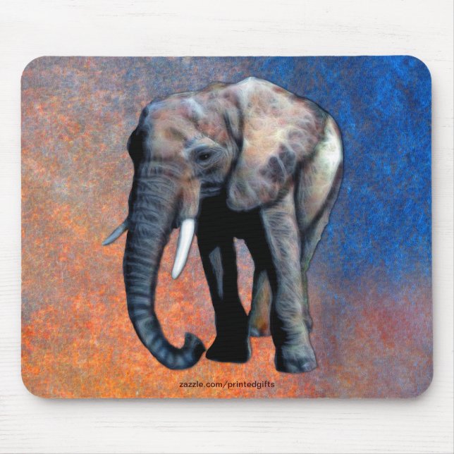 African Elephant Big Five Wildlife Animal Mousepad (Front)