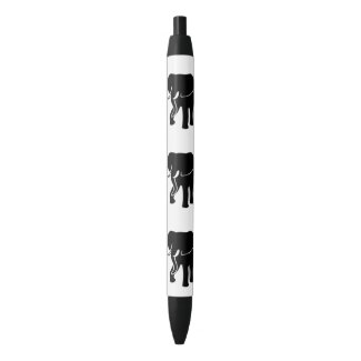 African Elephant Black Ink Pen