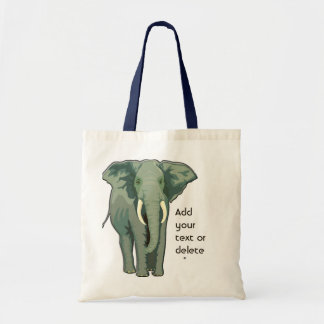 African Elephant Budget Tote Bag (Add your text)