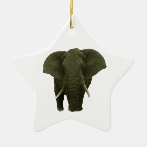 African Elephant Ceramic Ornament