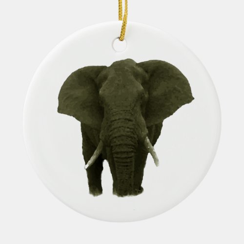 African Elephant Ceramic Ornament