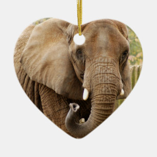 African Elephant Christmas Ornament