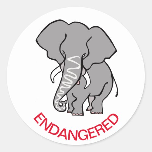  African ELEPHANT Conservation _  Save Wildlife Classic Round Sticker