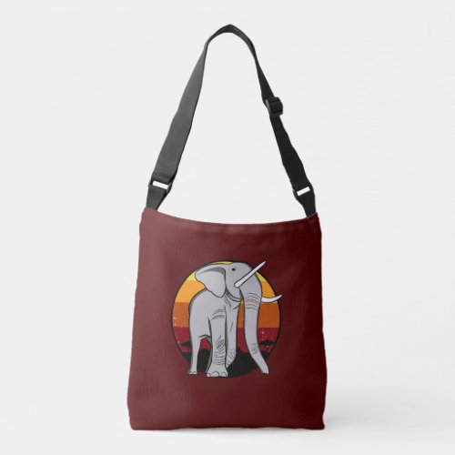 African elephant crossbody bag