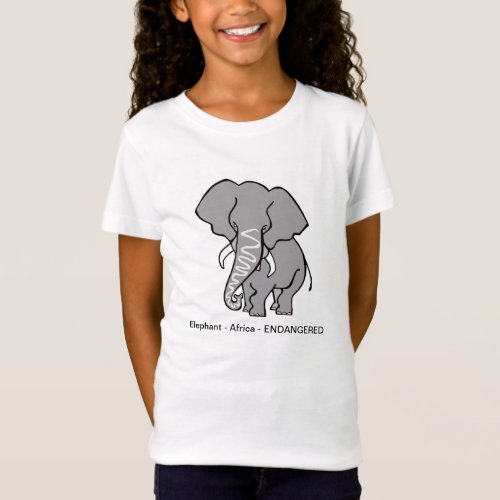 African   ELEPHANT _Endangered animal _  T_Shirt