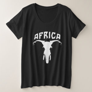 African Elephant Face   Africa Plus Size T-Shirt