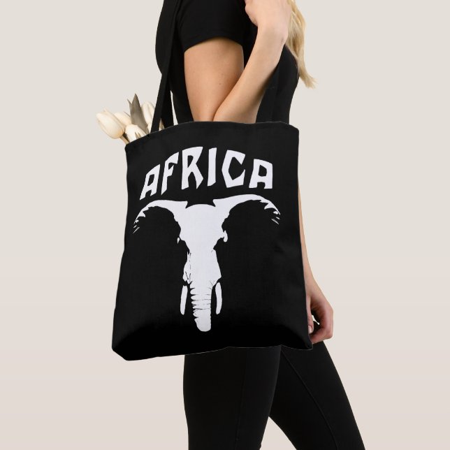 African Elephant Face | Africa Tote Bag (Close Up)