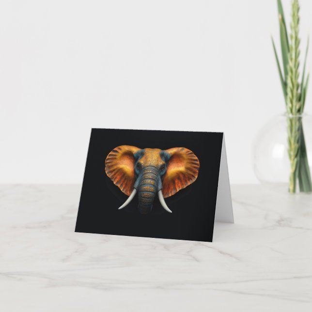African elephant head  note card (Front)