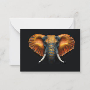African elephant head note card