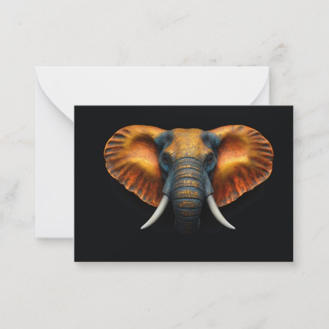 African elephant head  note card (Front)