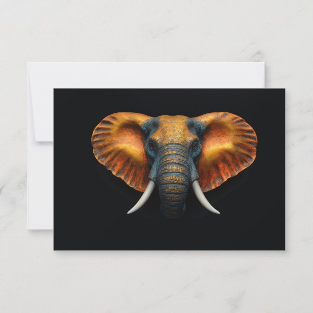 African elephant head  save the date (Front)