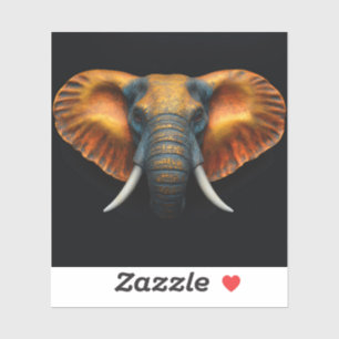 African elephant head sticker