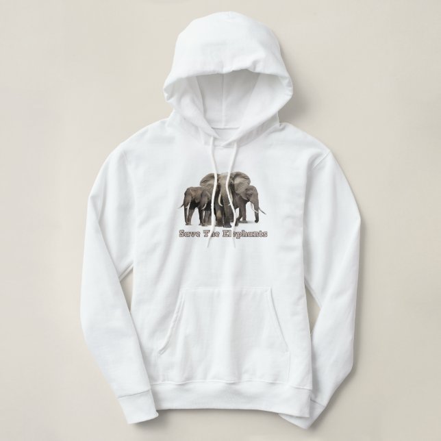 African Elephant Hoodie (Design Front)