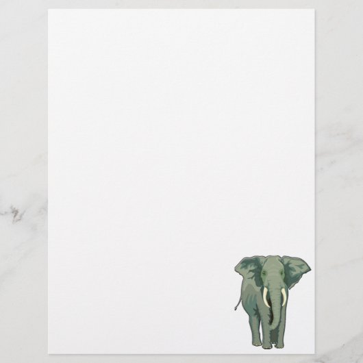 African Elephant Letterhead (Front)