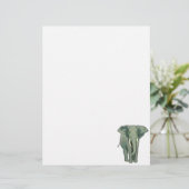 African Elephant Letterhead (Standing Front)