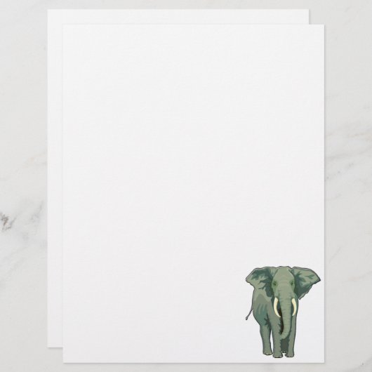 African Elephant Letterhead (Front/Back)