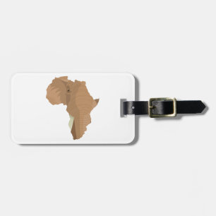 African Elephant Luggage Tag