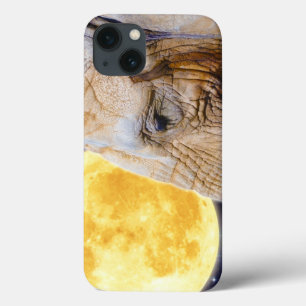 African Elephant & Moon Mystical Photo iPhone 13 Case