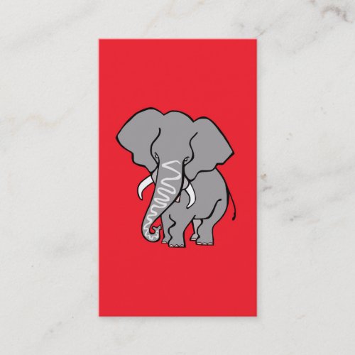  African ELEPHANT _ Nature _ Wildlife _ Red Business Card