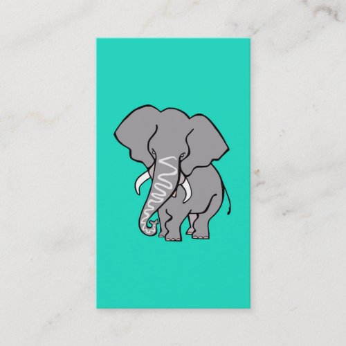  African ELEPHANT _ Nature _ Wildlife _Turquoise Business Card