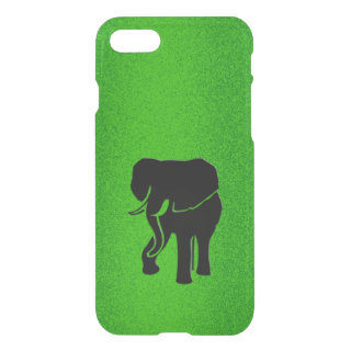 African Elephant on Green iPhone 7 Case