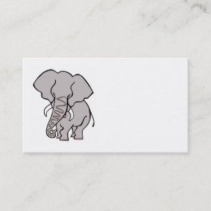 African ELEPHANT - Original graphics - Wildlife - Business Card