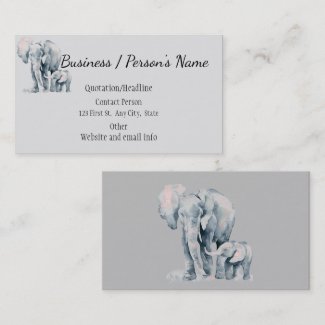 African Elephant Parent and Child Animal Custom