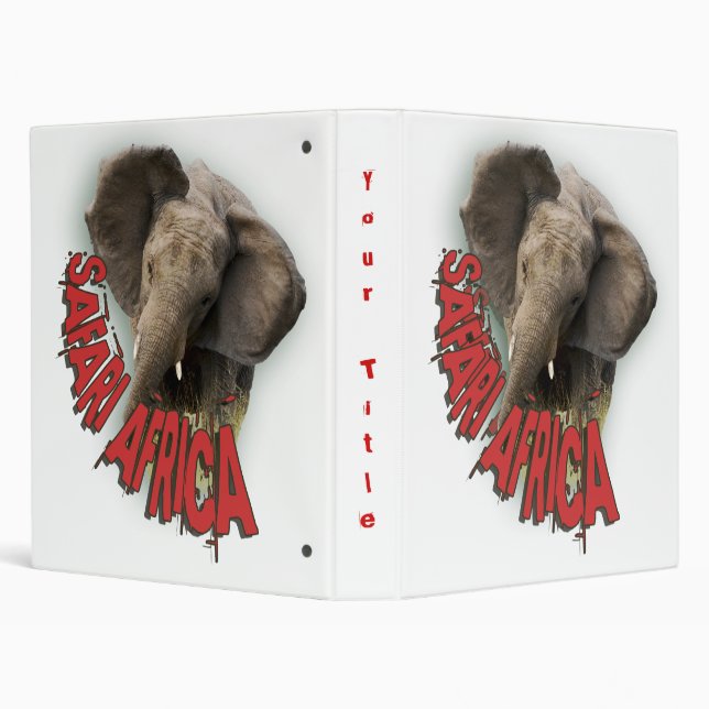 African elephant photograph albums 3 ring binder (Background)