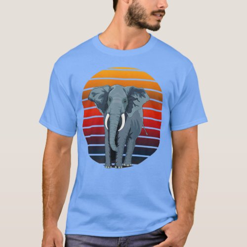 African elephant Retro vintage for Men Women Kids  T_Shirt