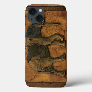 African Elephant & Rustic Background iPhone 13 Case