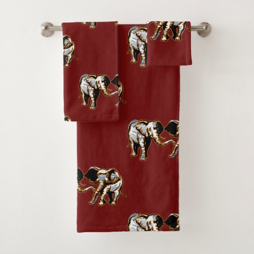 African Elephant Safari Bath Towel Set