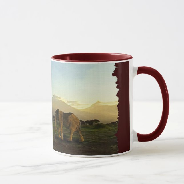 African Elephant & Savannah Mug (Right)