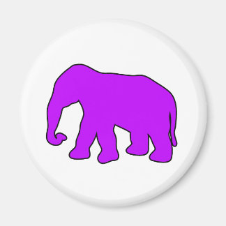 African Elephant Silhouette Ivory Tusks Dumbo Magnet
