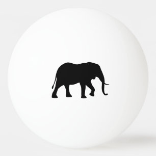 African Elephant Silhouette Ping-Pong Ball