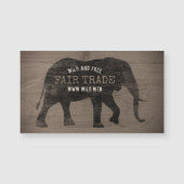 African Elephant Silhouette Rustic Style (Front)