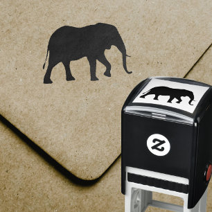 African Elephant Silhouette Self-inking Stamp