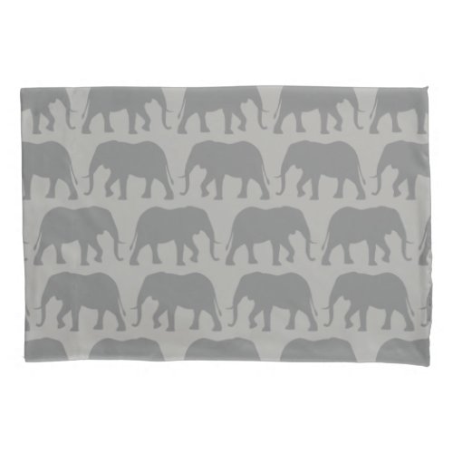 African Elephant Silhouettes Pattern Pillowcase